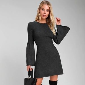 NWT Lulu's grey sweater dress
